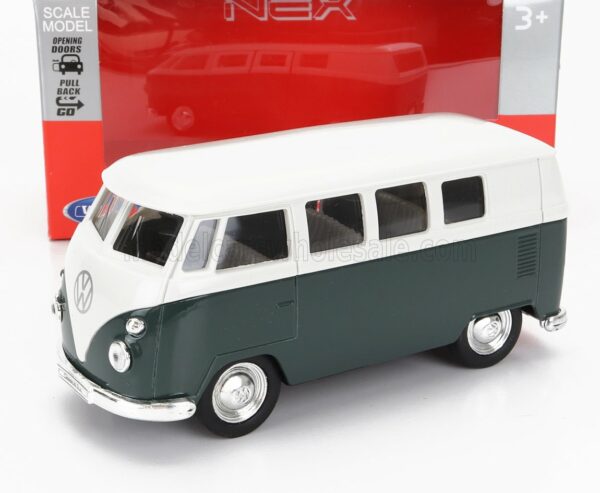 WELLY 1/34 VOLKSWAGEN | T1 MINIBUS 1962 | GREEN WHITE