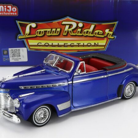 WELLY 1/24 CHEVROLET | SPECIAL DE LUXE CABRIOLET OPEN LOW RIDER 1941 | BLUE MET