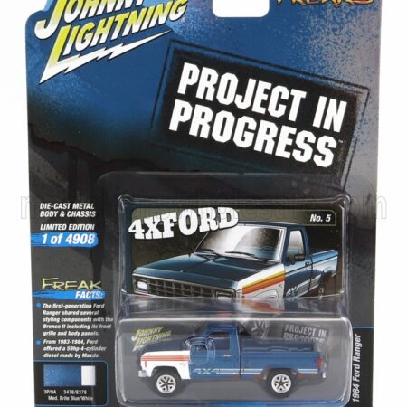 JOHNNY LIGHTNING 1/64 FORD USA | RANGER PICK-UP 1984 | BLUE WHITE