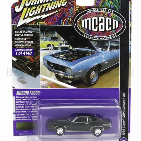 JOHNNY LIGHTNING 1/64 CHEVROLET | COPO CAMARO COUPE 1969 | BLACK