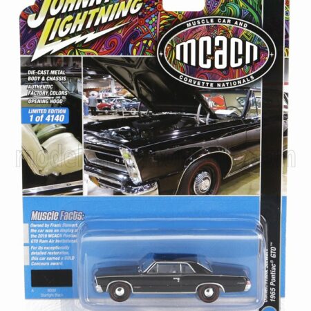 JOHNNY LIGHTNING 1/64 PONTIAC | GTO COUPE 1965 | BLACK