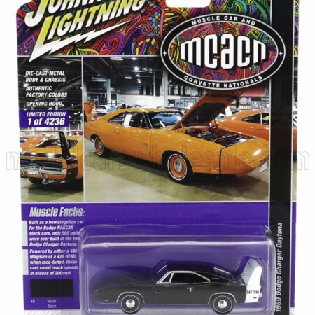 JOHNNY LIGHTNING 1/64 DODGE | CHARGER DAYTONA COUPE 1969 | BLACK