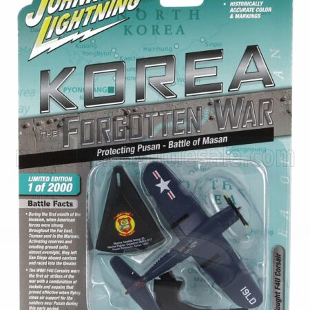 JOHNNY LIGHTNING 1/100 CHANCE VOUGHT | CORSAIR F4U1A MILITARY AIRPLANE 1942 | BLUE