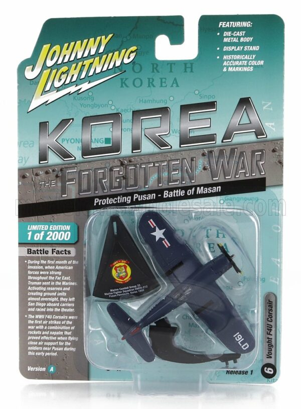 JOHNNY LIGHTNING 1/100 CHANCE VOUGHT | CORSAIR F4U1A MILITARY AIRPLANE 1942 | BLUE