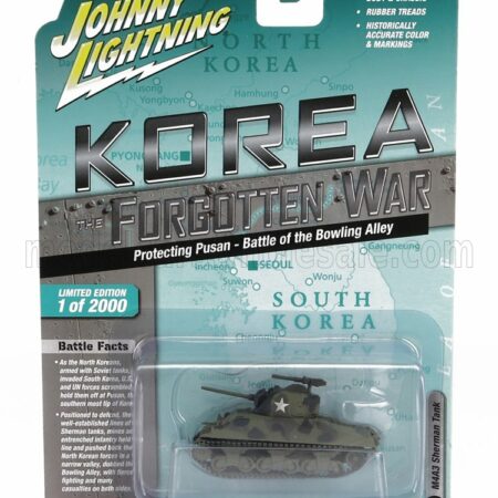 JOHNNY LIGHTNING 1/64 TANK | M4A3 SHERMAN MILITARY KOREA 1944 | MILITARY GREEN