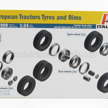 ITALERI 1/24 ACCESSORIES | SET 8X EUROPEAN TIRES AND RIMS FOR TRUCK | /