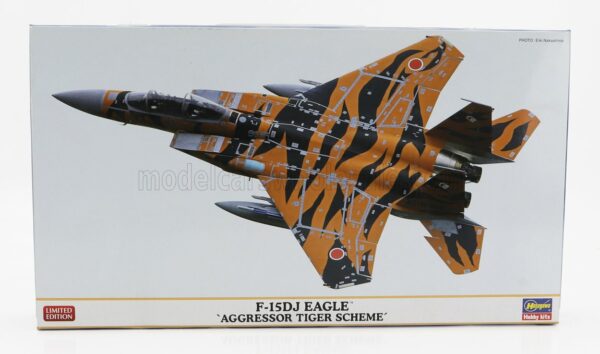 HASEGAWA 1/72 McDONNEL DOUGLAS | F-15DJ EAGLE AGGRESSOR TIGER SCHEME MILITARY AIRPLANE 1988 | /