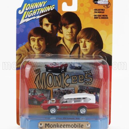 JOHNNY LIGHTNING 1/64 PONTIAC | GTO CONVERTIBLE MONKEEMOBILE 1966 - THE MONKEES | RED WHITE