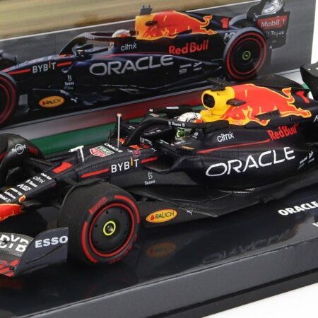 MINICHAMPS 1/43 RED BULL | F1  RB18 TEAM ORACLE RED BULL RACING N 1 WORLD CHAMPION WINNER HUNGARIAN GP 2022 MAX VERSTAPPEN | MATT BLUE YELLOW RED