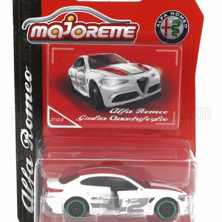 MAJORETTE 1/64 ALFA ROMEO | GIULIA QUADRIFOGLIO RACING 2016 | WHITE RED