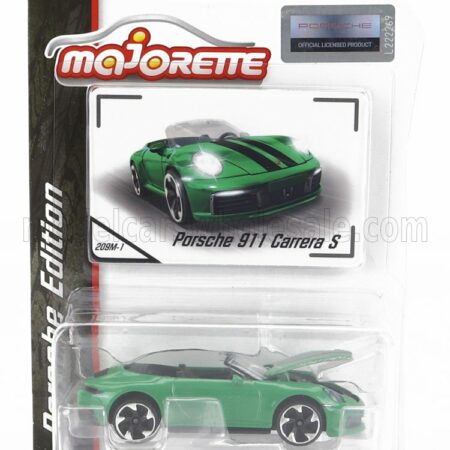 MAJORETTE 1/64 PORSCHE | 911 991 CARRERA S CABRIOLET 2015 | GREEN