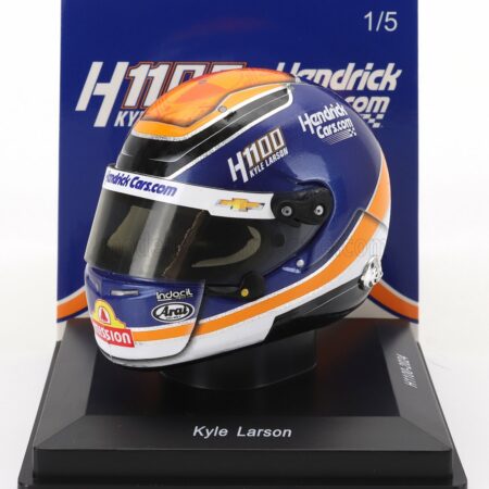 SPARK-MODEL 1/5 ARAI HELMET | CASCO HELMET KYLE LARSON TEAM ARROWS McLAREN H1100 NASCAR CUP SERIES SEASON 2024 | BLUE ORANGE WHITE