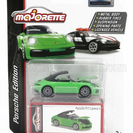 MAJORETTE 1/64 PORSCHE | 911 991 CARRERA S CABRIOLET 2015 | GREEN