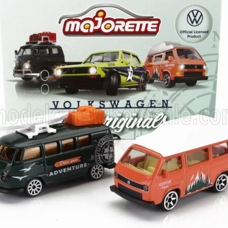 MAJORETTE 1/64 VOLKSWAGEN | SET 2X T3 MINIBUS 1979 + T1 MINIVAN 1962 | VARIOUS