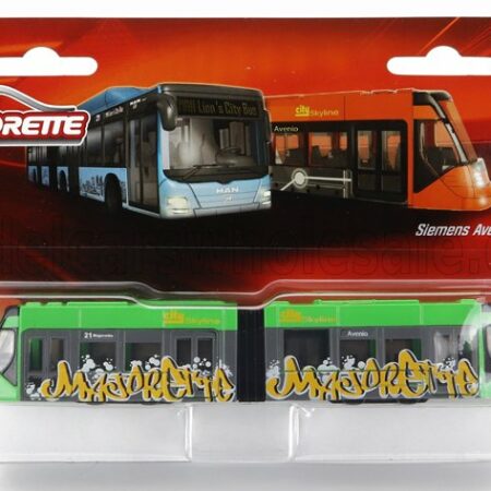 MAJORETTE 1/64 TRAM | SIEMENS AVENIO FILOBUS AUTOBUS 2018 | GREEN GREY