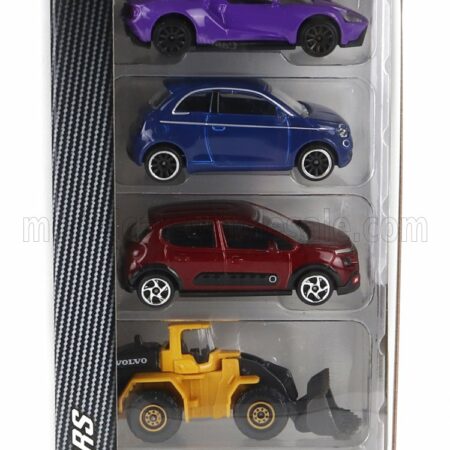 MAJORETTE 1/64 FORD USA | SET 5X GT - 500e ELECTRIC CAR 2020 - CITROEN DS3 - VOLVO RUSPA GOMMATA SCRAPER - ESCAVATORE EXCAVATOR | VARIOUS