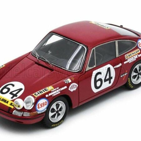 SPARK-MODEL 1/43 PORSCHE | 911S 1991cc COUPE TEAM C.HALDI N 64 24h LE MANS 1970 JEAN SAGE - PIERRE GREUB | RED