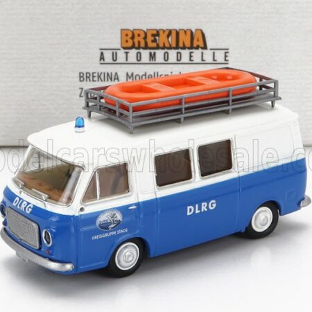 BREKINA PLAST 1/87 FIAT | 238 HALF VAN DLRG 1965 | BLUE WHITE