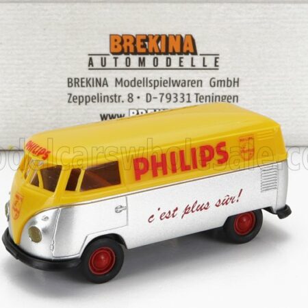 BREKINA PLAST 1/87 VOLKSWAGEN | T1 VAN PHILIPS 1960 | SILVER YELLOW