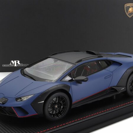 MR-MODELS 1/18 LAMBORGHINI | HURACAN STERRATO 2022 - CON VETRINA - WITH SHOWCASE | BLU GRIFO - MATT BLUE