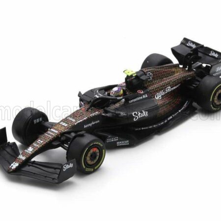 SPARK-MODEL 1/64 ALFA ROMEO | F1  C43 TEAM STAKE N 24 LAS VEGAS USA GP 2023 GUANYU ZHOU | BLACK BROWN