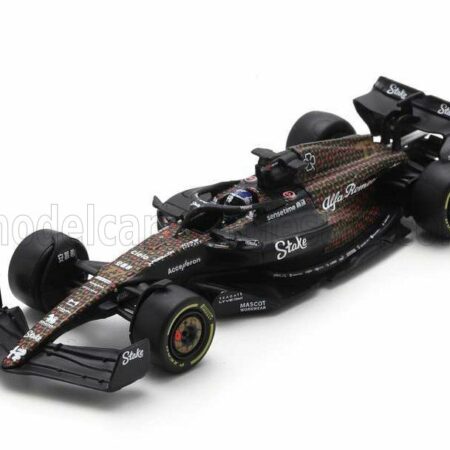 SPARK-MODEL 1/64 ALFA ROMEO | F1  C43 TEAM STAKE N 77 LAS VEGAS USA GP 2023 VALTTERI BOTTAS | BLACK BROWN