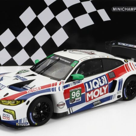 MINICHAMPS 1/18 BMW | 4-SERIES M4 GT3 TEAM TURNER MOTORSPORT N 96 IMSA 24h DAYTONA 2022 ROBBY FOLEY - BILL AUBERLEN - JENS KLINGMAN - MICHAEL DINAN | WHITE