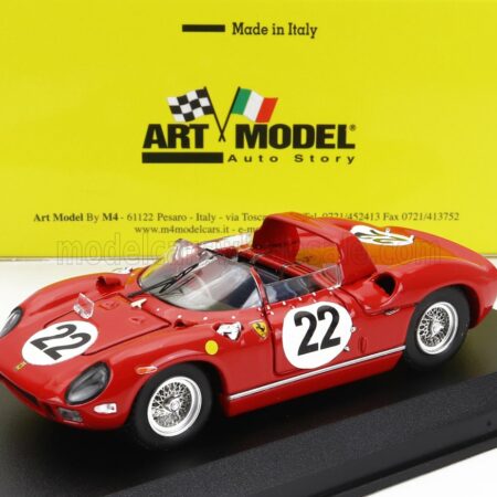 ART-MODEL 1/43 FERRARI | 250P SPIDER 3.0L V12 TEAM SEFAC FERRARI SPA N 22 3rd 24h LE MANS 1963 MIKE PARKES - UMBERTO MAGLIOLI | RED