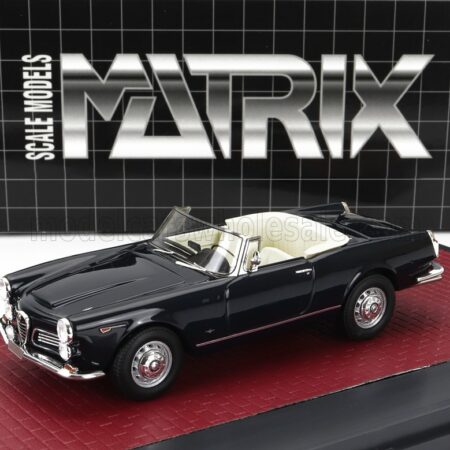 MATRIX SCALE MODELS 1/43 ALFA ROMEO | 2600 SPIDER CABRIOLET OPEN 1962 | DARK BLUE