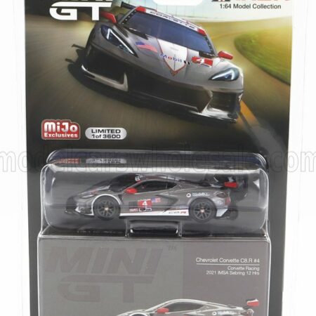 TRUESCALE 1/64 CHEVROLET | C8.R 5.5L V8 TEAM CORVETTE RACING N 4 12h SEBRING LHD 2021 T.MILNER - N.TANDY - A.SIMS | SILVER