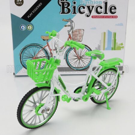 GOLDEN WHEEL MODELS 1/10 BICICLETTA | LADY CLASSIC BICYCLE | GREEN WHITE