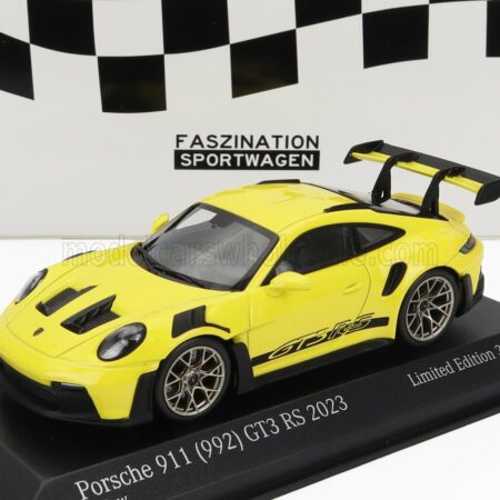 MINICHAMPS 1/43 PORSCHE | 911 992 GT3 RS COUPE 2023 - GOLD WHEELS | YELLOW