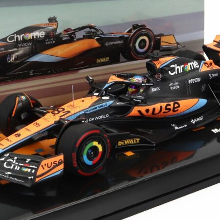 MINICHAMPS 1/43 McLAREN | F1  MCL60 TEAM McLAREN N 81 BAHRAIN GP 2023 OSCAR PIASTRI | ORANGE BLUE BLACK