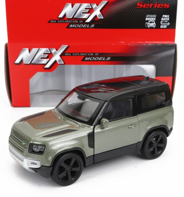 WELLY 1/34 LAND ROVER | NEW DEFENDER 110 2020 | GREEN BLACK