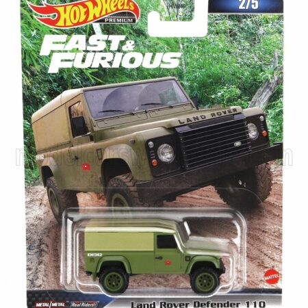 MATTEL HOT WHEELS 1/64 LAND ROVER | DEFENDER 110 1999 - FAST & FURIOUS | MILITARY GREEN