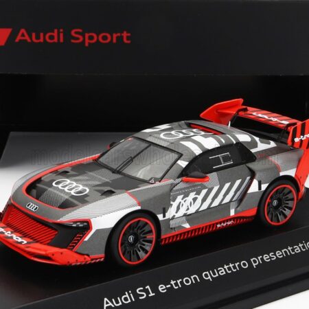 SPARK-MODEL 1/43 AUDI | S1 E-TRON QUATTRO N 0 PRESENTATION 2023 | SILVER RED BLACK