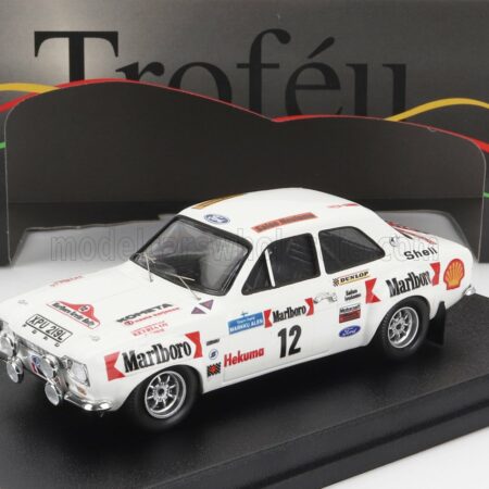 TROFEU 1/43 FORD ENGLAND | ESCORT MKI (night version) N 12 4th RALLY ARTIC 1974 MARKKU ALEN - ILKKA KIVIMAKI | WHITE