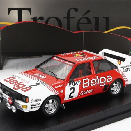 TROFEU 1/43 AUDI | QUATTRO (night version) TEAM BELGA N 2 WINNER RALLY BOUCLES DE SPA 1983 MARC DUEZ - WILLY LUX | RED WHITE