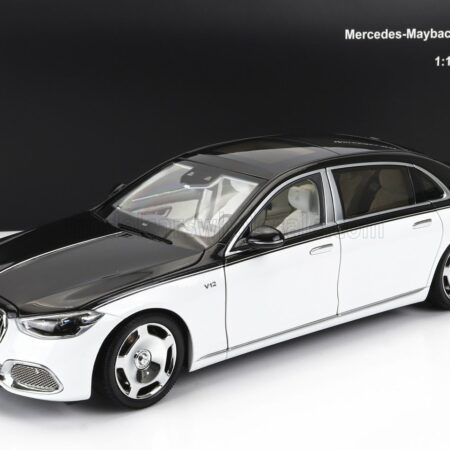 ALMOST-REAL 1/18 MERCEDES BENZ | S-CLASS S600 V12 BITURBO MAYBACH 2021 | WHITE BLACK