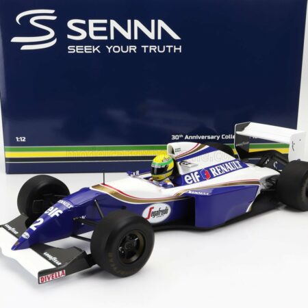 MINICHAMPS 1/12 WILLIAMS | F1  FW16 TEAM ROTHMANS RENAULT N 2 SAN MARINO GP DIRTY VERSION 1994 AYRTON SENNA | BLUE WHITE