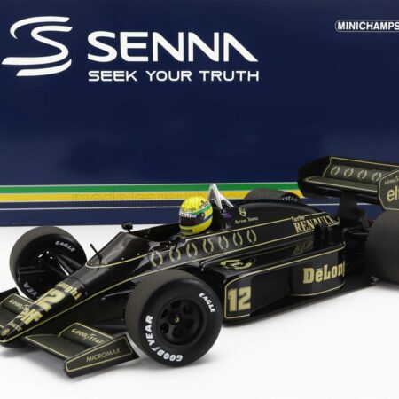 MINICHAMPS 1/18 LOTUS | F1  98T RENAULT TURBO N 12 SEASON DIRTY VERSION 1986 AYRTON SENNA | BLACK GOLD