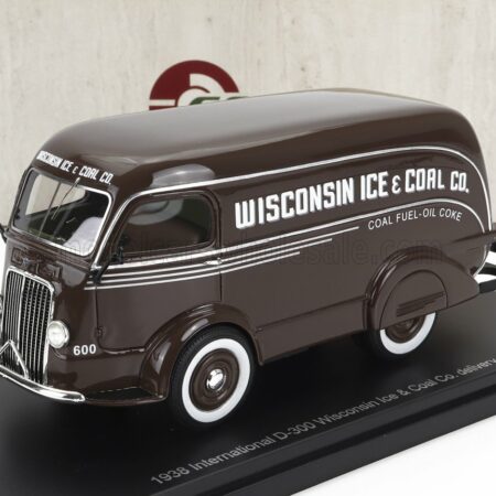 ESVAL MODEL 1/43 INTERNATIONAL | D-300 N 600 VAN WISCONSIN ICE & COAL CO. 1938 - COAL FUEL - OIL COKE | BROWN