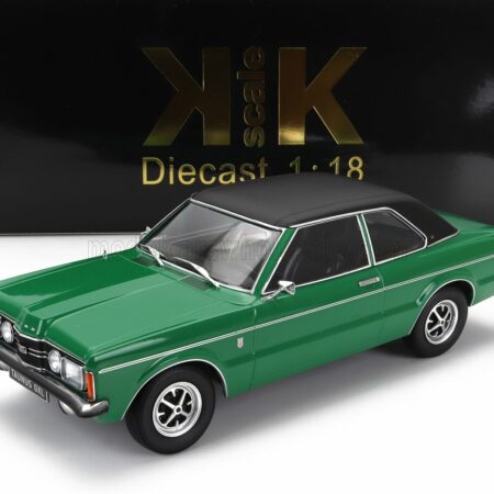 KK-SCALE 1/18 FORD ENGLAND | TAUNUS GXL WITH VINYL ROOF 1971 | GREEN MATT BLACK