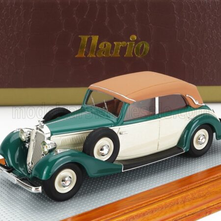 ILARIO-MODEL 1/43 HORCH | 830 BL CABRIOLET CLOSED 1936 | GREEN BEIGE BROWN