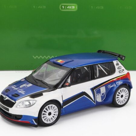 ABREX 1/43 SKODA | FABIA II FL S2000 N 0 SKODA MOTORSPORT LOIX DESIGN RALLY 2010 | BLUE MET WHITE