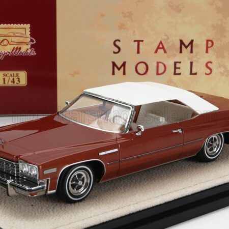 STAMP-MODELS 1/43 BUICK | LESABRE CUSTOM CONVERTIBLE CLOSED 1975 | BITTERSWEET MET WHITE