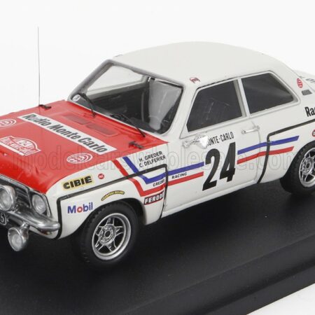 TROFEU 1/43 OPEL | ASCONA (night version) N 24 RALLY MONTECARLO 1972 HENRI GREDER - CHRISTIAN DELFERIER | WHITE RED