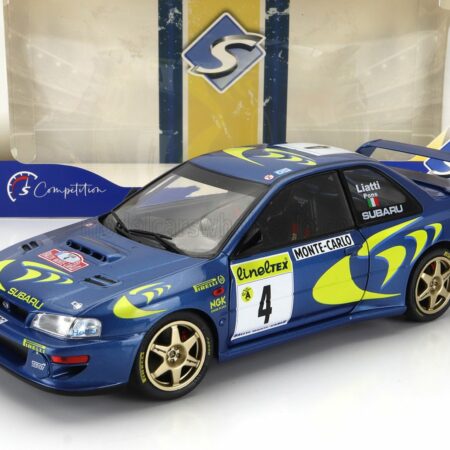 SOLIDO 1/18 SUBARU | IMPREZA STI WRC N 4 WINNER RALLY MONTECARLO 1997 PIERO LIATTI - FABRIZIA PONS | BLUE MET YELLOW