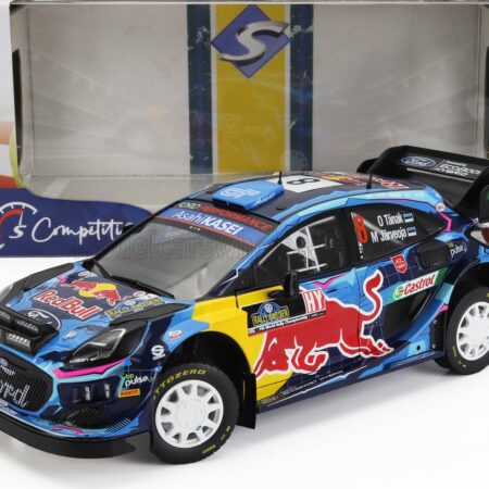 SOLIDO 1/18 FORD ENGLAND | PUMA RALLY1 TEAM RED BULL FORD WORLD RALLY M-SPORT N 8 WINNER RALLY SWEDEN 2023 OTT TANAK - MARTIN JARVEOJA | BLUE YELLOW RED