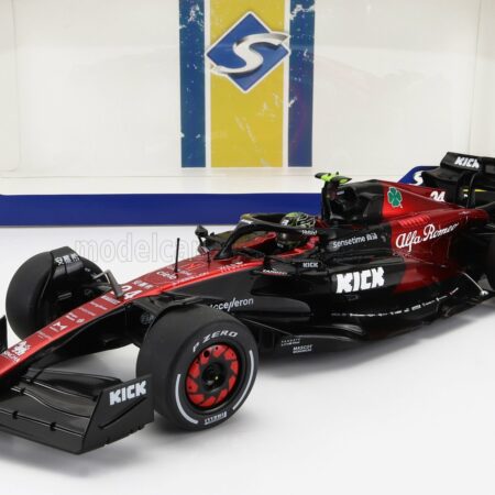 SOLIDO 1/18 ALFA ROMEO | F1  C43 TEAM STAKE N 24 SPANISH GP 2023 GUANYU ZHOU | BLACK RED